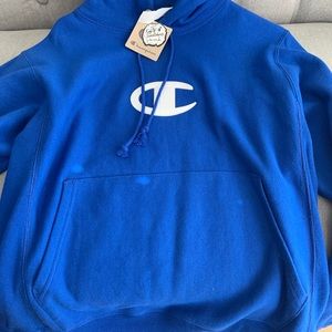 Champion Sweatshirt Hoodie, Cobalt blue, Unisex, S